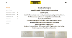Desktop Screenshot of creativecanopies.com