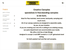 Tablet Screenshot of creativecanopies.com